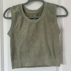 Aura Women’s Sleeveless Ribber Cropped Tank Top